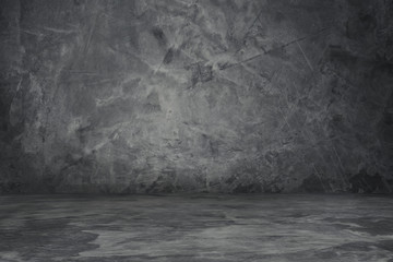 Vintage wall and floor concrete grey color background , Art room loft style