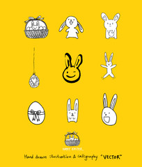 부활절 / 손으로 그린 부활절 일러스트