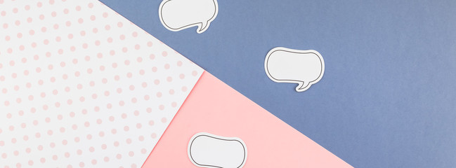 Blank paper bubble sticker notes mockup background