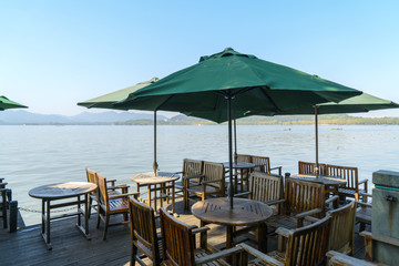 Outdoor Restaurant on the Shore of West Lake