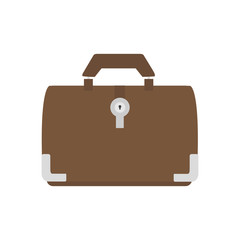 Business portfolio illustration, office suitcase. Vector illustration. EPS 10.
