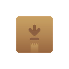 Cardboard box. The parcel. Vector illustration. EPS 10.