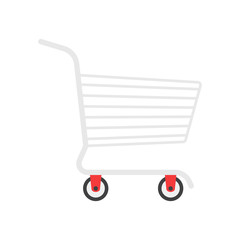 Shopping cart. Supermarket cart. Vector. Vector illustration. EPS 10.