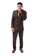 Young Asia Businessman Close His Nose, Smells Something Bad