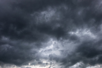 Overcast sky with dark clouds, The gray cloud ,Before rain.