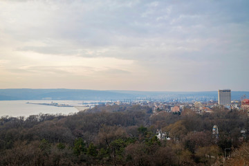 Early morning panorama of bulgarian Varna city 4