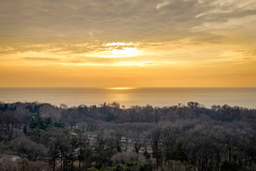 Beautiful golden sunset over black sea in Varna 1