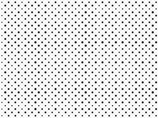 Abstract dots background. Black white polka dots texture. Pop Art circle comic pattern. Abstract geometric ornament vector pattern. Template for presentation flyer, business cards, stickers