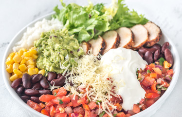 Burrito bowl on the table