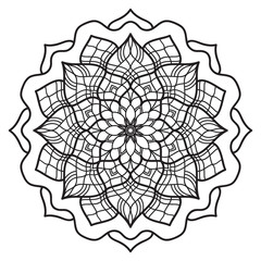 Abstract mandala graphic design decorative elements isolated on white color background for abstract...