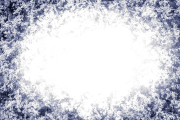 frame texture of blue ice snow for mockup or background