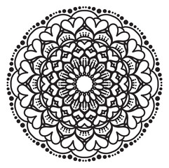 Abstract mandala graphic design decorative elements isolated on white color background for abstract...