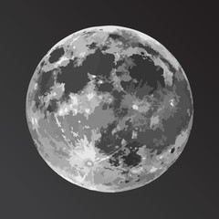 Vector illustration of the moon