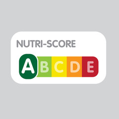 Nutri-Score system in France. Sign health care for packaging