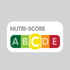 Nutri-Score system in France. Sign health care for packaging