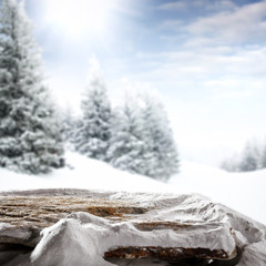 background of snow and free space for your decoration 