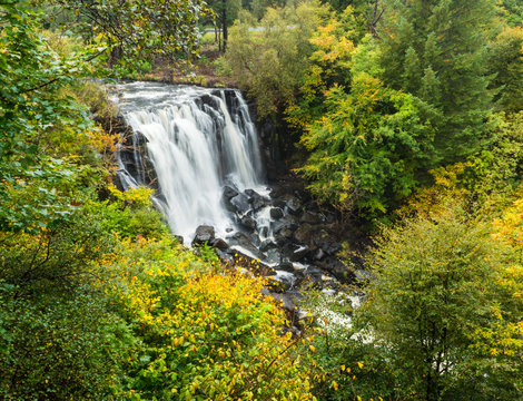 Waterfall in Aros River on the Isle of Mull, Scotland