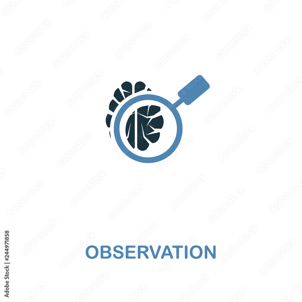 Poster observation icon in two colors design. premium style from artificial intelligence icon collection. u