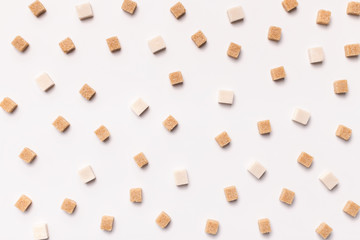 Refined sugar minimalistic pattern on gray background