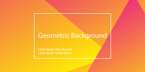 Geometric background. Minimal abstract cover design. Creative colorful wallpaper. Trendy gradient poster. Vector illustration.