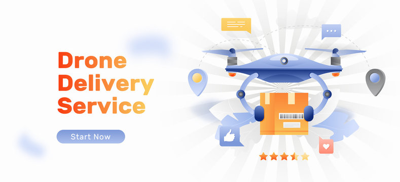 Drone Delivery Service Website Banner