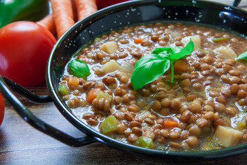 Lentil and vegetables