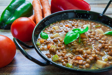 Lentil and vegetables
