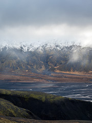 Iceland, clouds over mountains