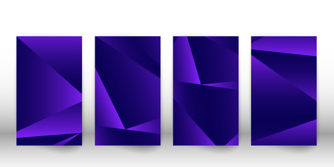 Abstract polygonal pattern. Dark cover design with geometric shapes. Polygon cover template. Vector illustration.