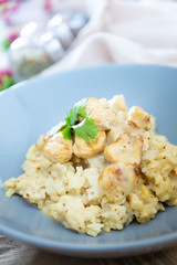 Chicken with Mustard and Rice