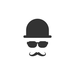 Mouistache icon graphic design template vector