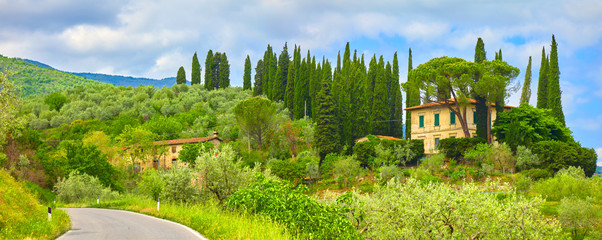 Beautiful Tuscany panorama, in the Chianti area