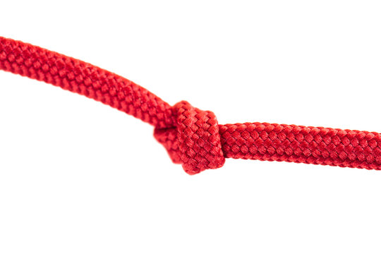 Red Shoe Laces With A Knot