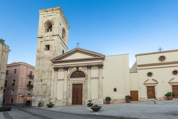 Fototapeta na wymiar Chiesa di San Giacomo nel quartiere Villanova a Cagliari