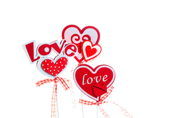 Heart's on a white background - Valentine's day