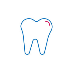 Medical, tooth colored icon. Element of medicine illustration. Signs and symbols icon can be used for web, logo, mobile app, UI, UX