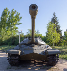 Soviet heavy armored tank with a cannon