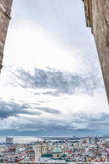 Fototapeta na wymiar Skyline di Cagliari vista da quartiere castello - Sardegna - Italia