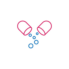 Medical, pill colored icon. Element of medicine illustration. Signs and symbols icon can be used for web, logo, mobile app, UI, UX