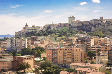 Fototapeta na wymiar Panoramica di Cagliari