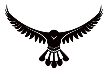 Pigeon or dove, white bird vector illustration