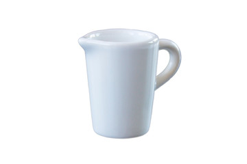 small jug for cream on a white background