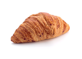 crunchy croissant isolated on white background