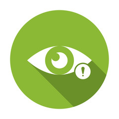 View icon with exclamation mark. View icon and alert, error, alarm, danger symbol. Vector illustration