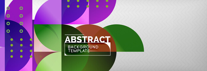 Circles and semicircles abstract background, circle design business template