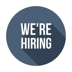 We're Hiring Word. Vector illustration