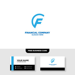 Financial Logo Template, Accounting Logo Template, and Business Card