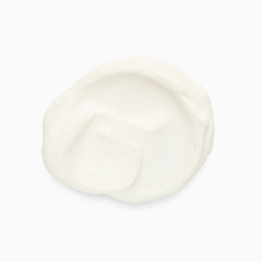 Isolated yogurt swirl, top view