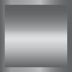 Silver gradient background. Silver design texture for ribbon, frame, banner. Abstract silver gradient template. Metal shine steel plate. Metallic light chrome pattern. Vector illustration