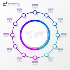 Infographic design template. Creative concept with 12 steps